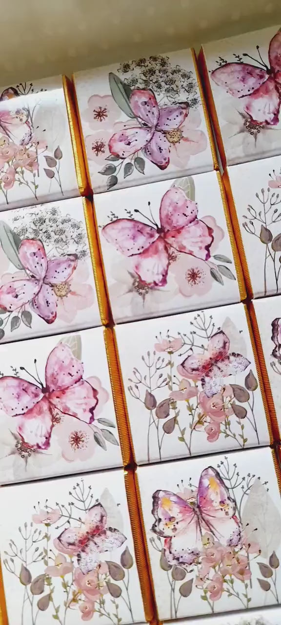 Personalised Butterfly Birthday Favours - Pink Garden Theme Party Bag Fillers - Butterfly Baby Shower Treats