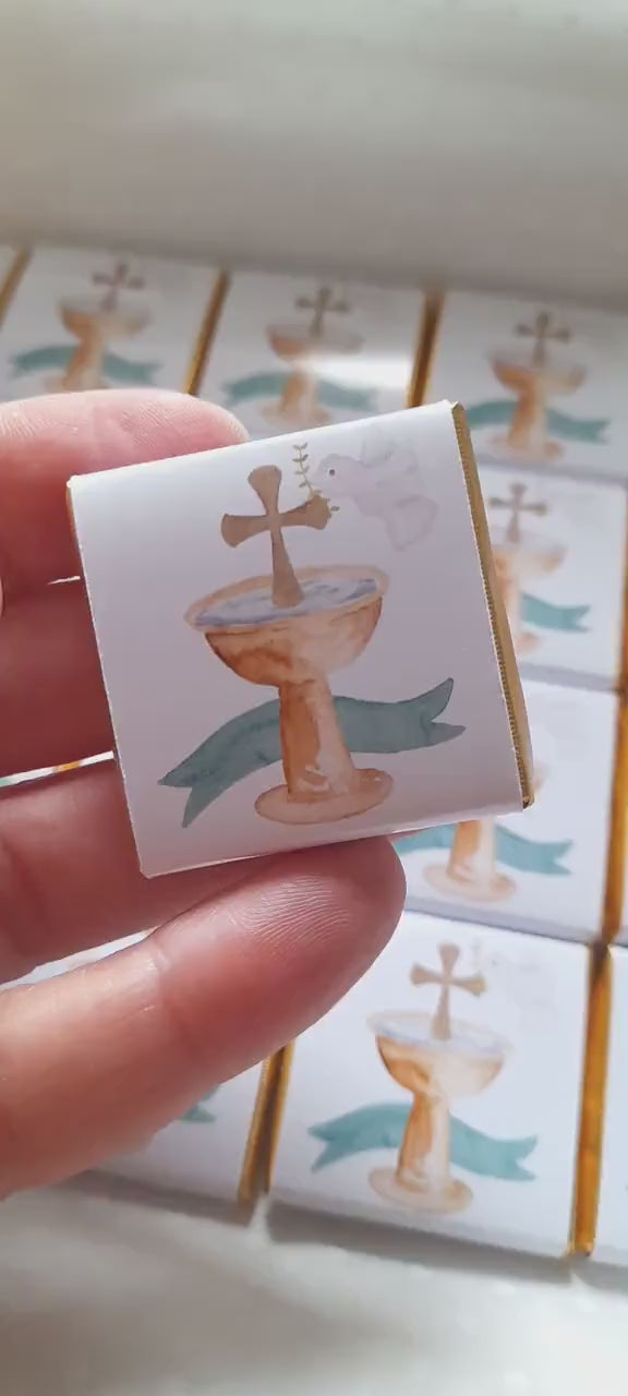 Personalised First Communion Chocolate Favours – Custom Religious Guest Treats