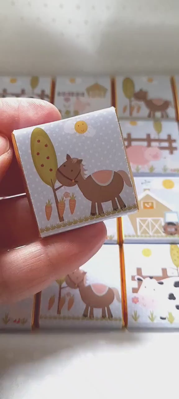 Personalised Farm Chocolate Treats – Barnyard Animal Party Favours, Guest Gifts