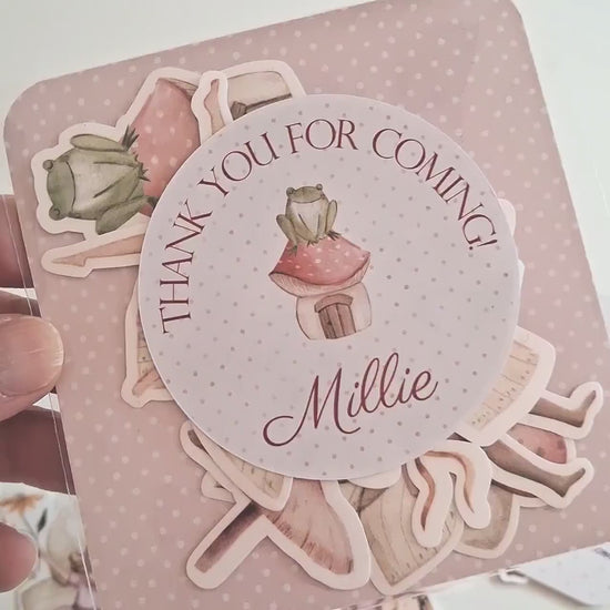 Personalised Fairy Vinyl Stickers Party Bags, Girl Birthday Party Favours