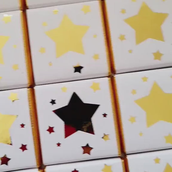 Personalised Golden Star Chocolates – Birthday Party Favours, Guest Gifts