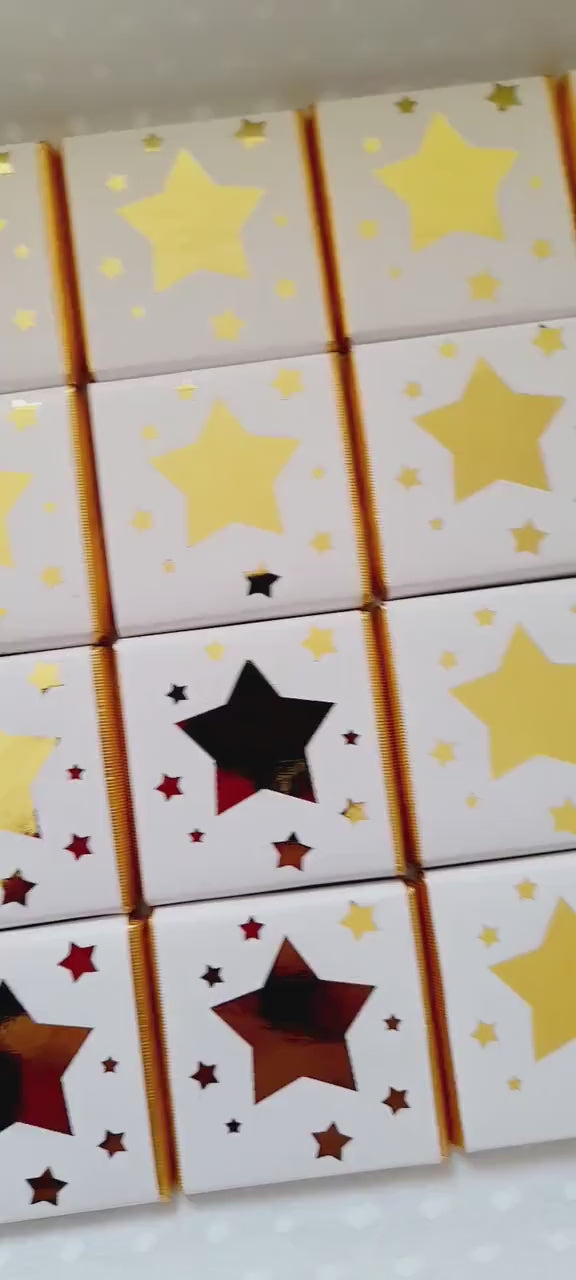 Personalised Golden Star Chocolates – Birthday Party Favours, Guest Gifts
