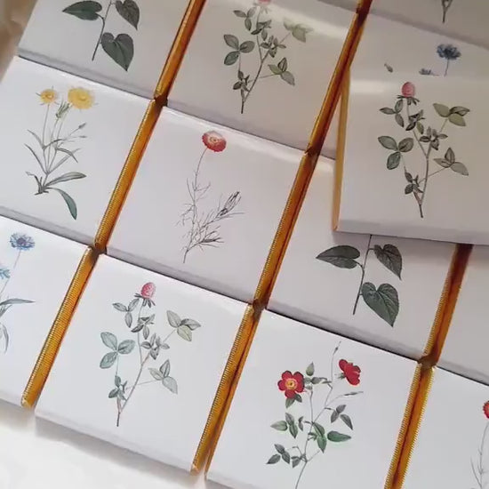 Personalised Wildflower Chocolates – Botanical Wedding Favours, Garden Party Treats
