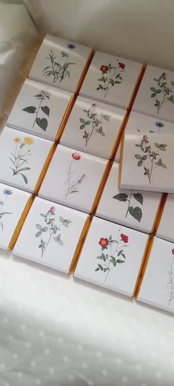 Personalised Wildflower Chocolates – Botanical Wedding Favours, Garden Party Treats