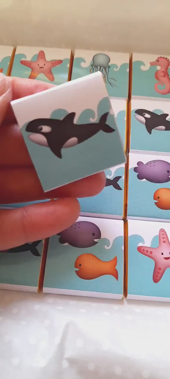 Personalised Under the Sea Party Favours, Ocean chocolates party bag fillers