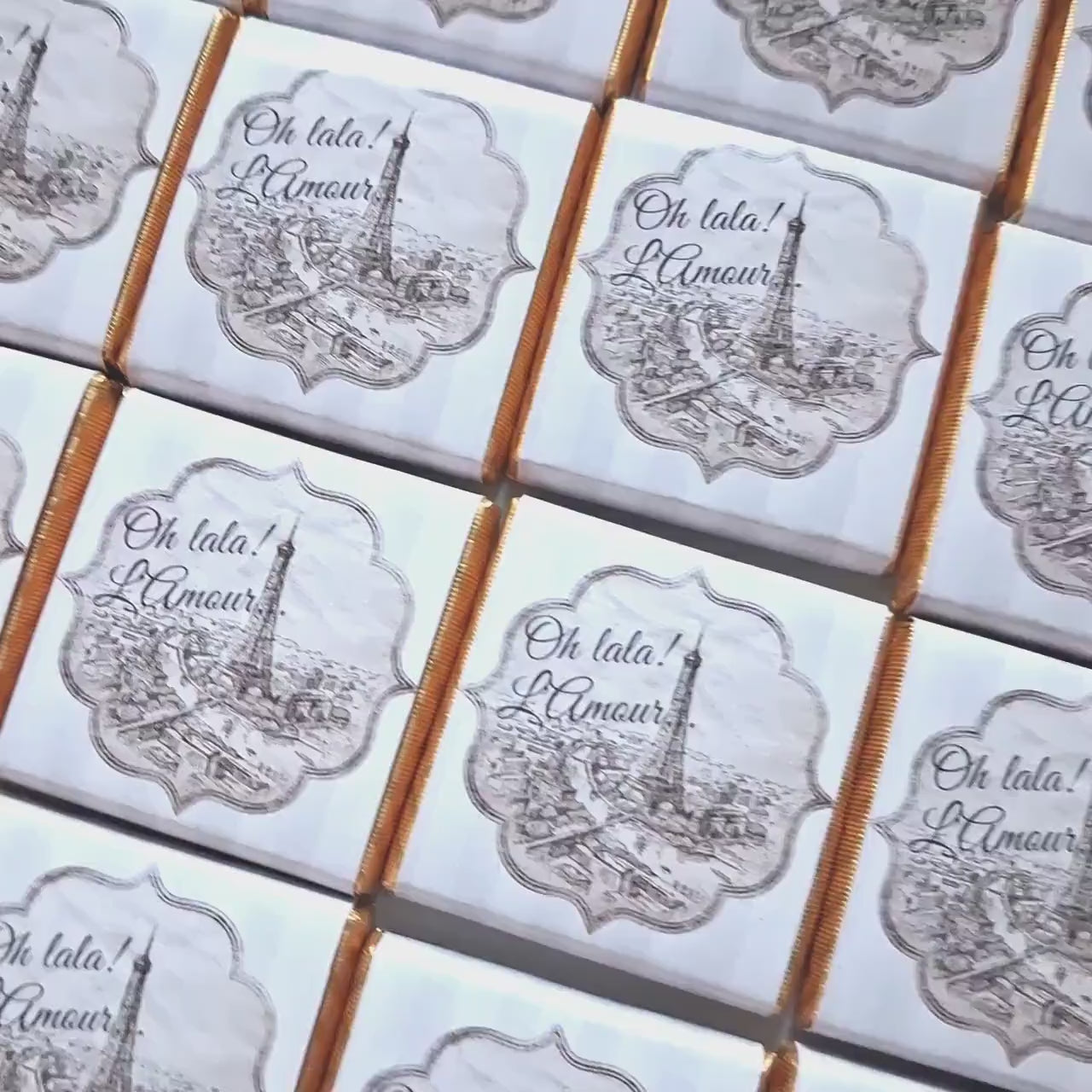 Personalised Eiffel Tower Party Favours – French Travel Wedding Chocolates