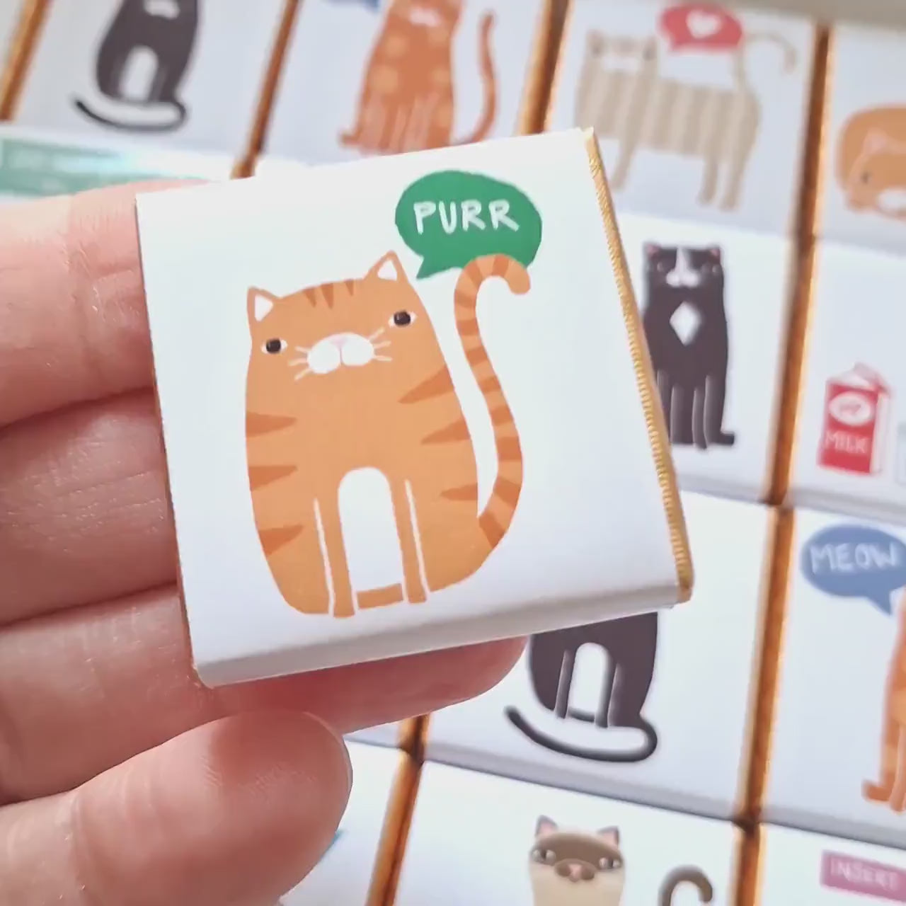 Personalised Cat Chocolate Favours – Kitten Theme Party Treats