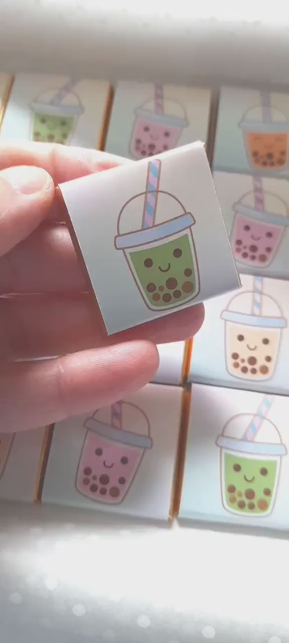 Personalised Bubble Tea Chocolates – Birthday Party Favours, Boba Bar Treats