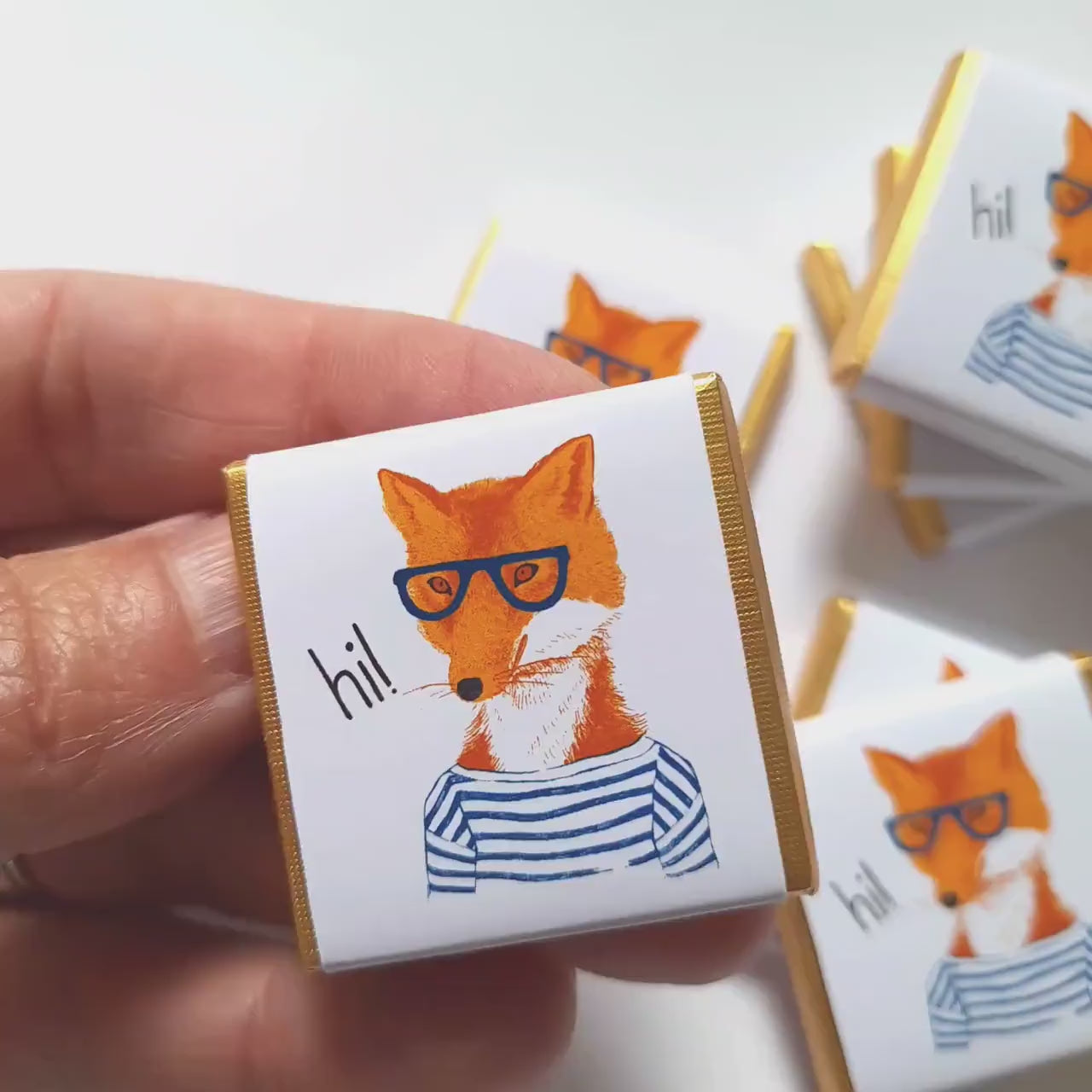 Personalised Fox Chocolates – Book Lover Party Favours, Birthday Treats